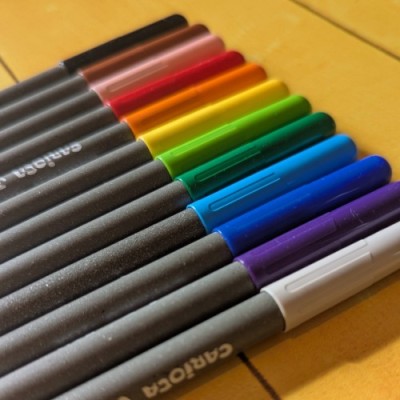 Feutres lavables à l'eau pour coloriages lavables - 12 couleurs