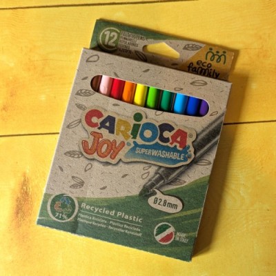 Feutres lavables à l'eau pour coloriages lavables - 12 couleurs