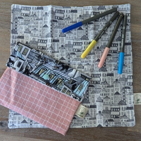 Pochette à colorier Maisons | Coloriage lavable adulte