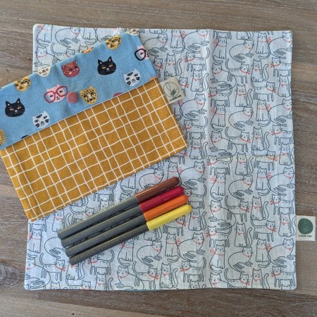 Pochette à colorier Chats | Art thérapie adulte