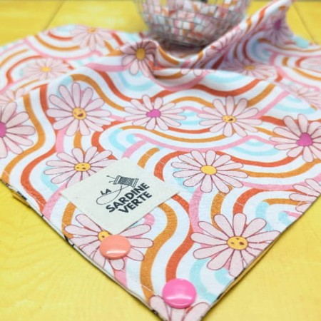 Vue sur l'étiquette de la marque la sardine verte