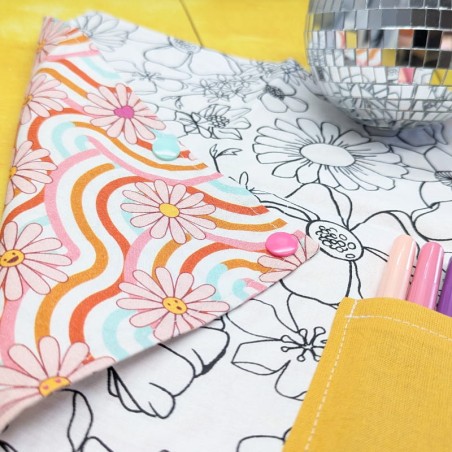Coloriage lavable nomade - Fleurs