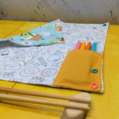 Pochette de feutres du coloriage lavable nomade aux motifs kawaï