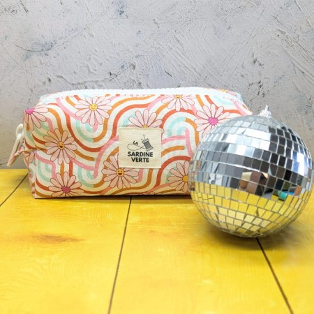 Face trousse réversible à colorier avec tissu fleurs