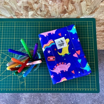 Cahier d'activités lavable - Dinosaures violets - Modèle unique
