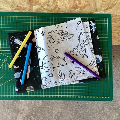 Cahier d'activités lavable - Espace / Dinosaures - Modèle unique
