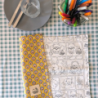 Les sets de table à colorier