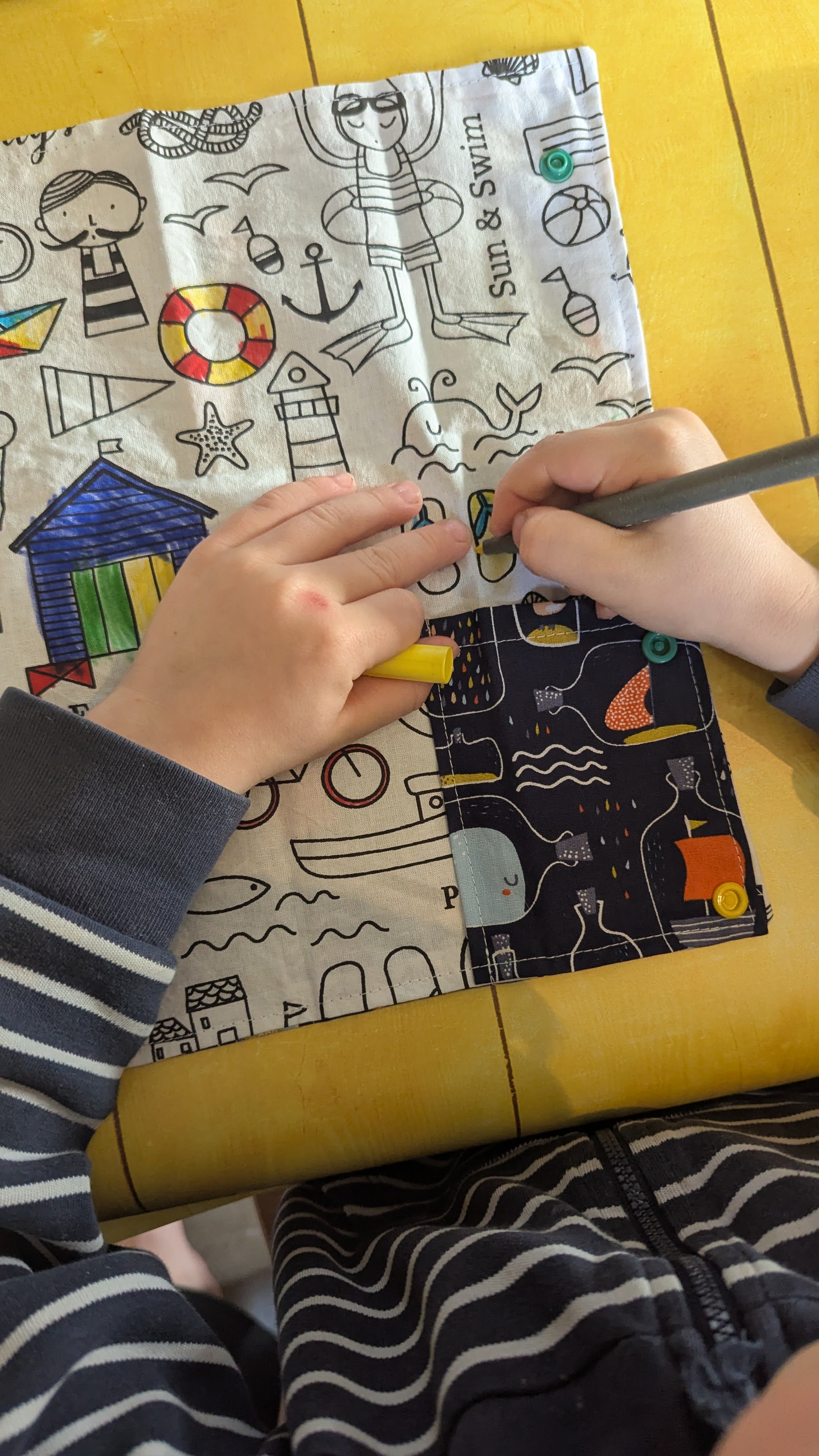 coloriage lavable bord de mer enfant