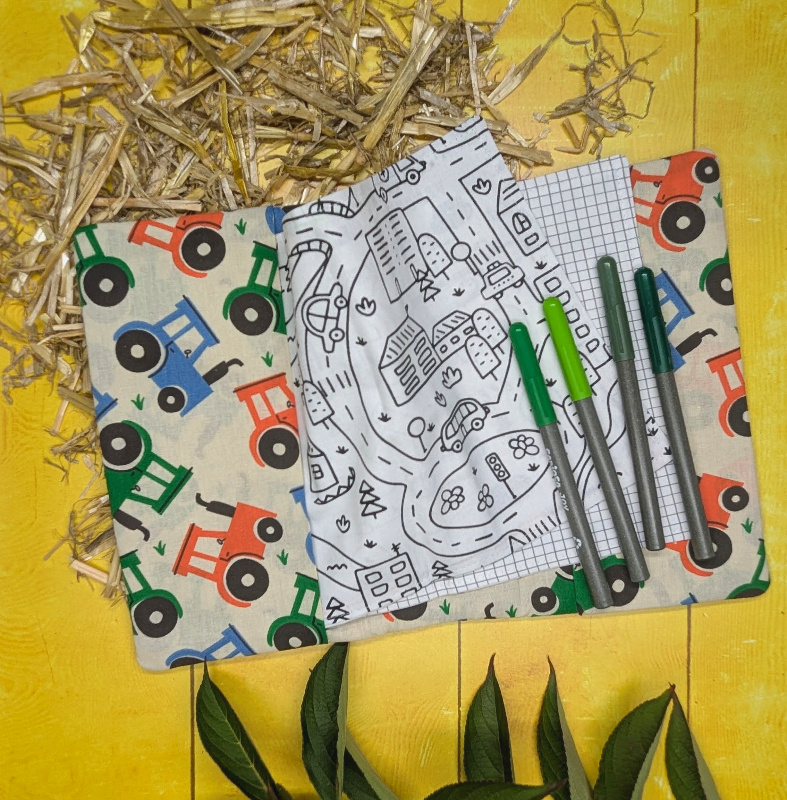 cahier de coloriage zero dechet tracteurs