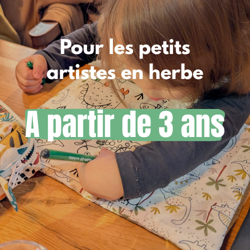 Enfant coloriant à partir de 3 ans - petits artistes en herbe