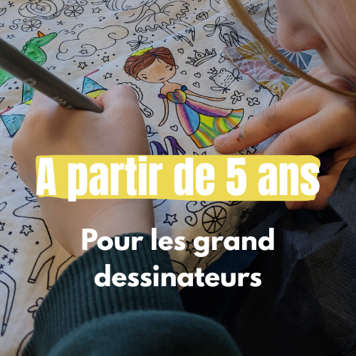 Enfant coloriant à partir de 5 ans - grands dessinateurs